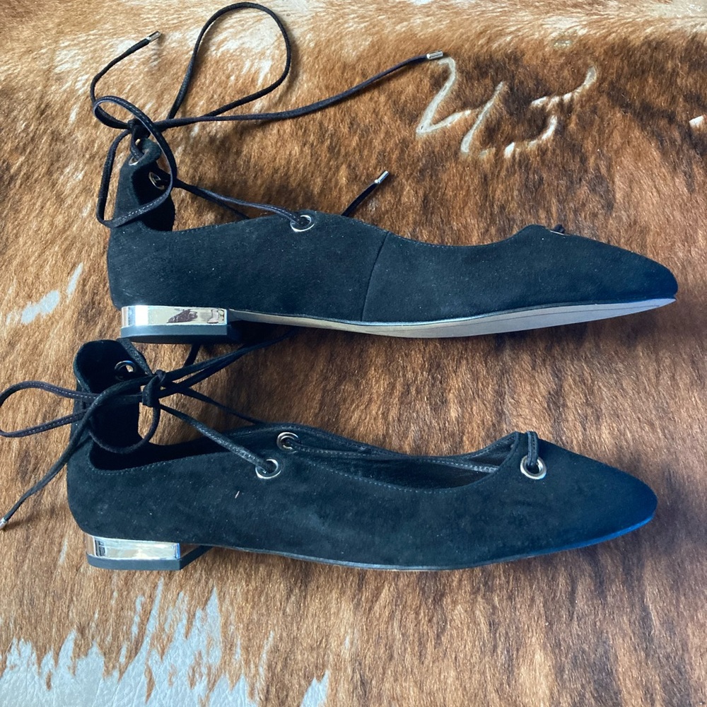 Halogen tie up ballet flats shoes